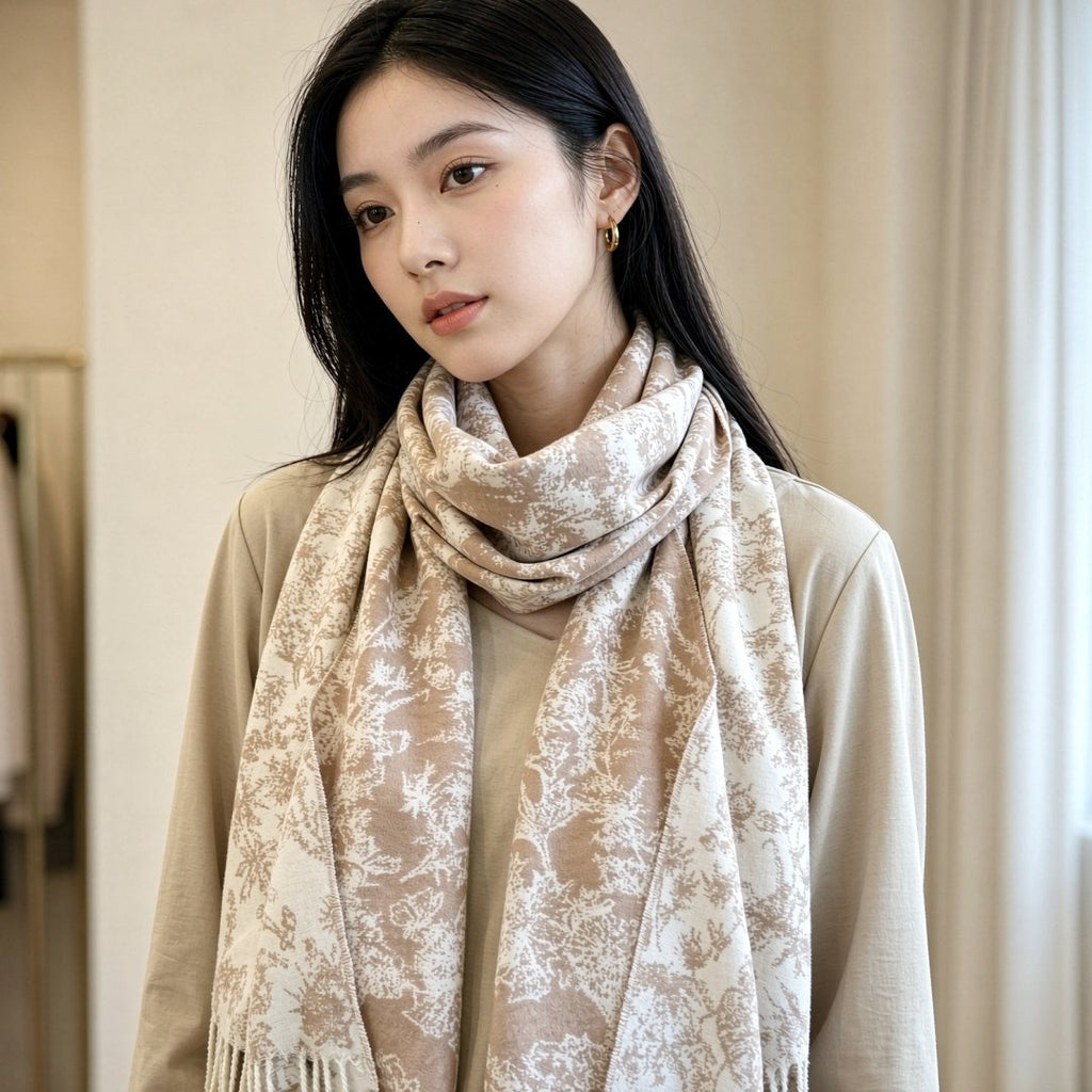 Dior Botanical Fringed Scarf