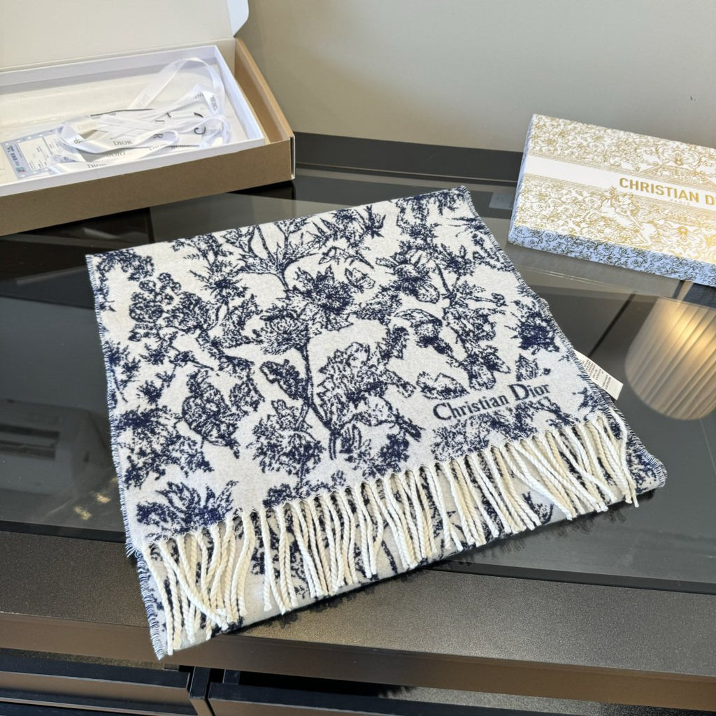 Dior Botanical Fringed Scarf