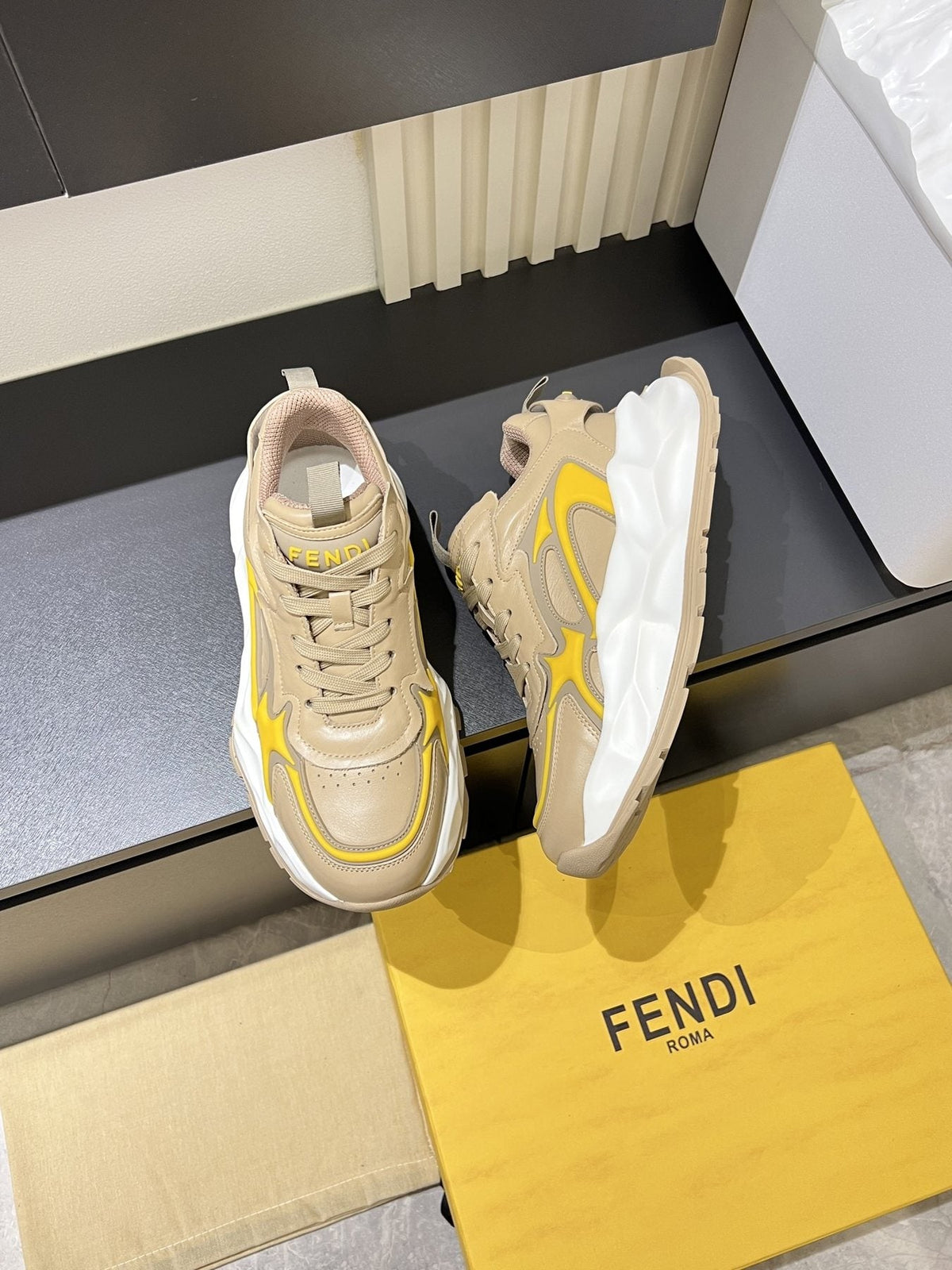 Fendi Men's Flow Low-Top Sneakers