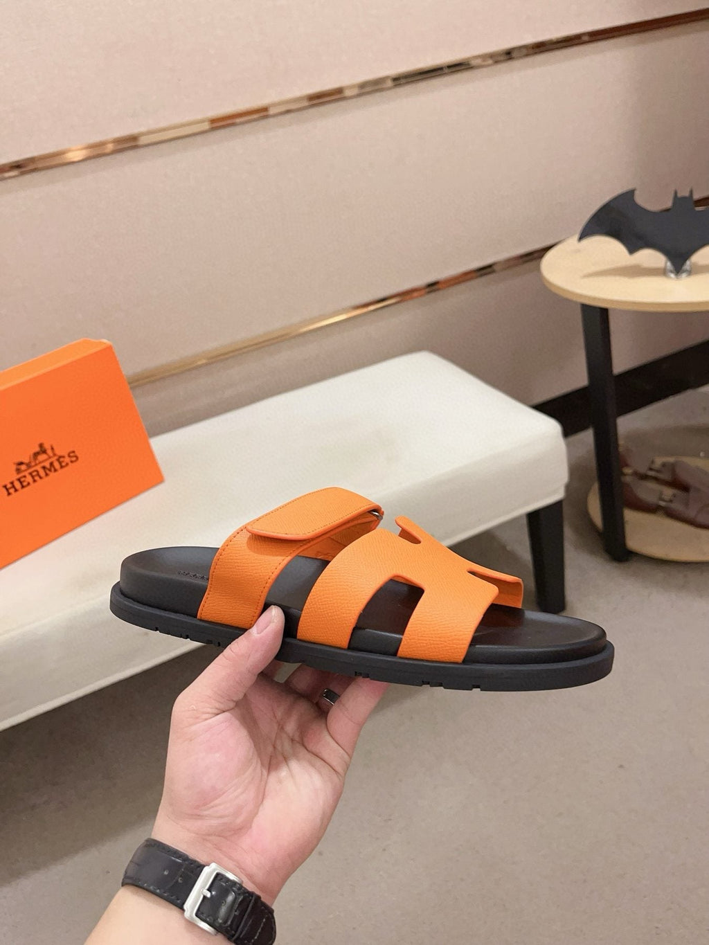 Hermès H-Cutout Slide Sandals
