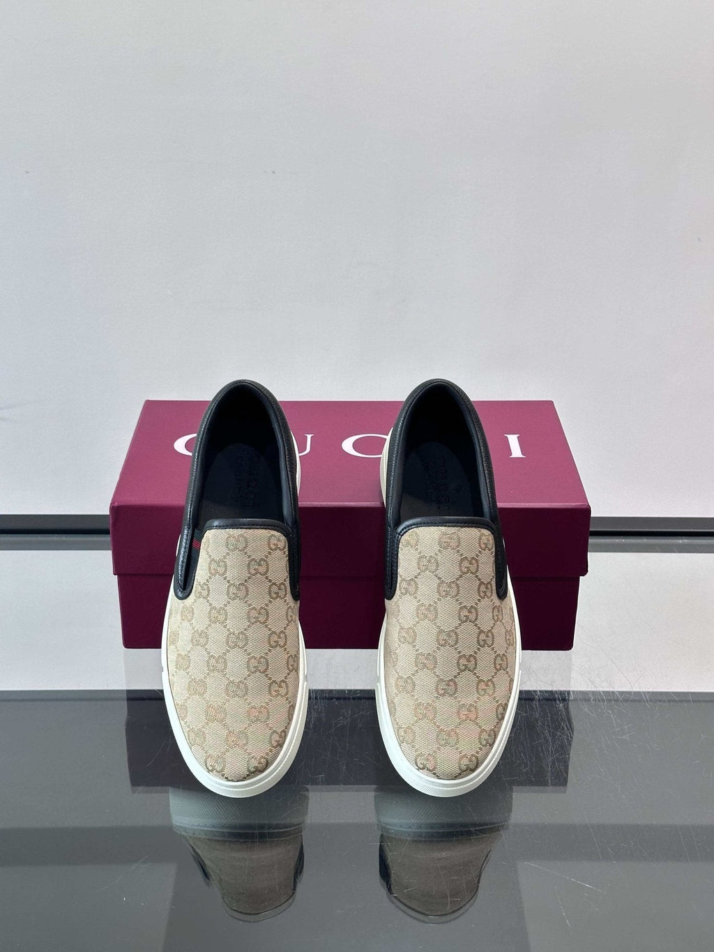 Gucci Men's Patterned Slip-On Shoes