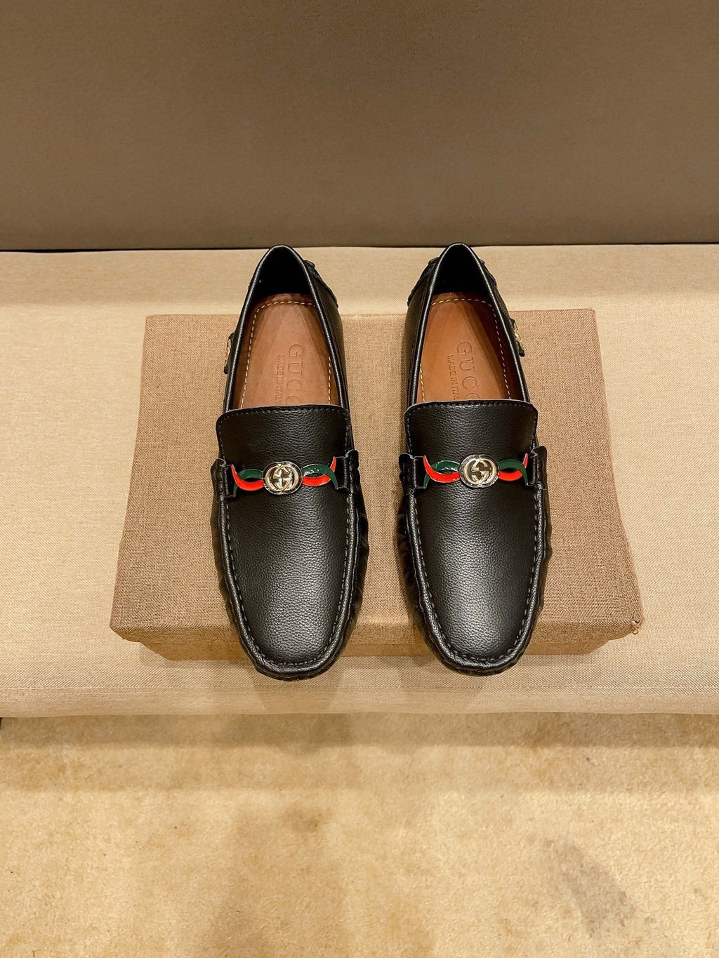 Gucci Web-Accent Driving Loafers