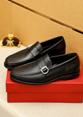 Ferragamo Leather Buckle Loafers
