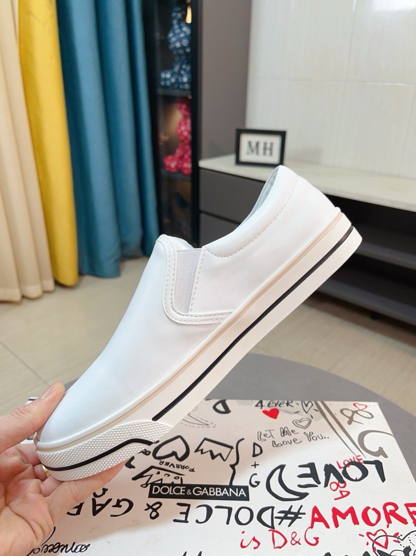 Dolce & Gabbana Striped Sole Slip-On Shoes