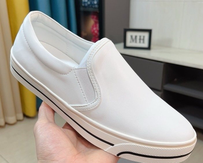 Dolce & Gabbana Striped Sole Slip-On Shoes