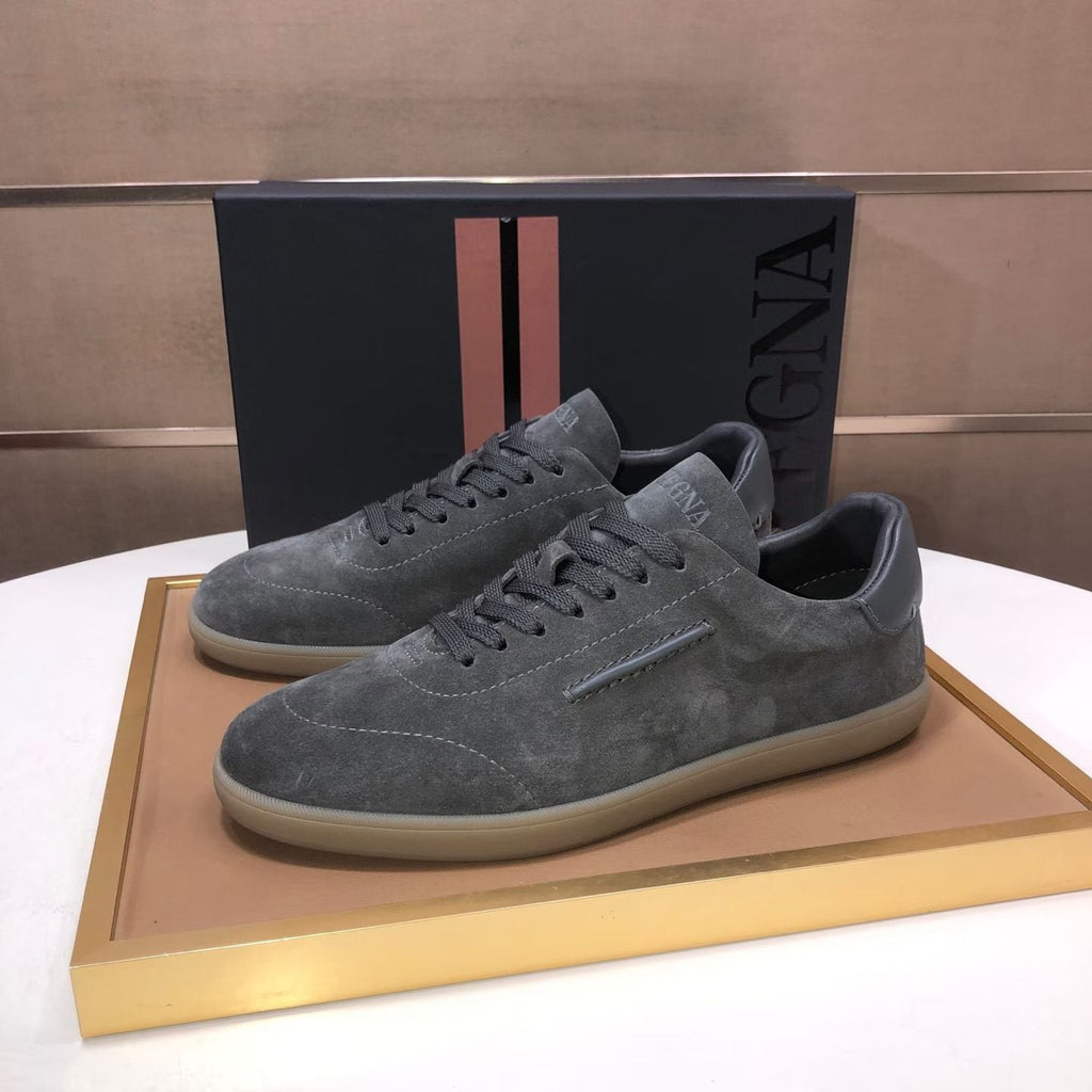 Zegna 232 Suede Low-Top Sneakers