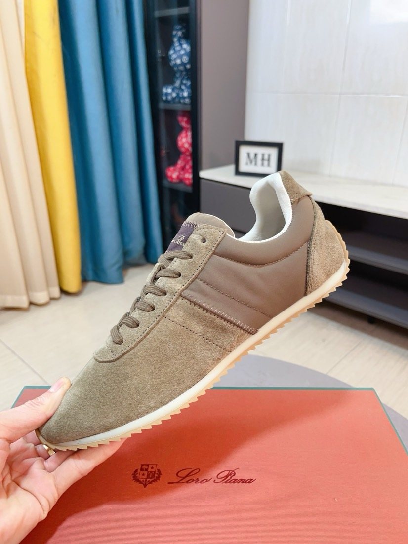 Loro Piana Low-Top Lace-Up Sneakers