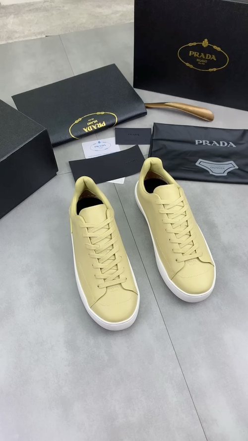 PRADA Triangle Accent Low-Top Sneakers