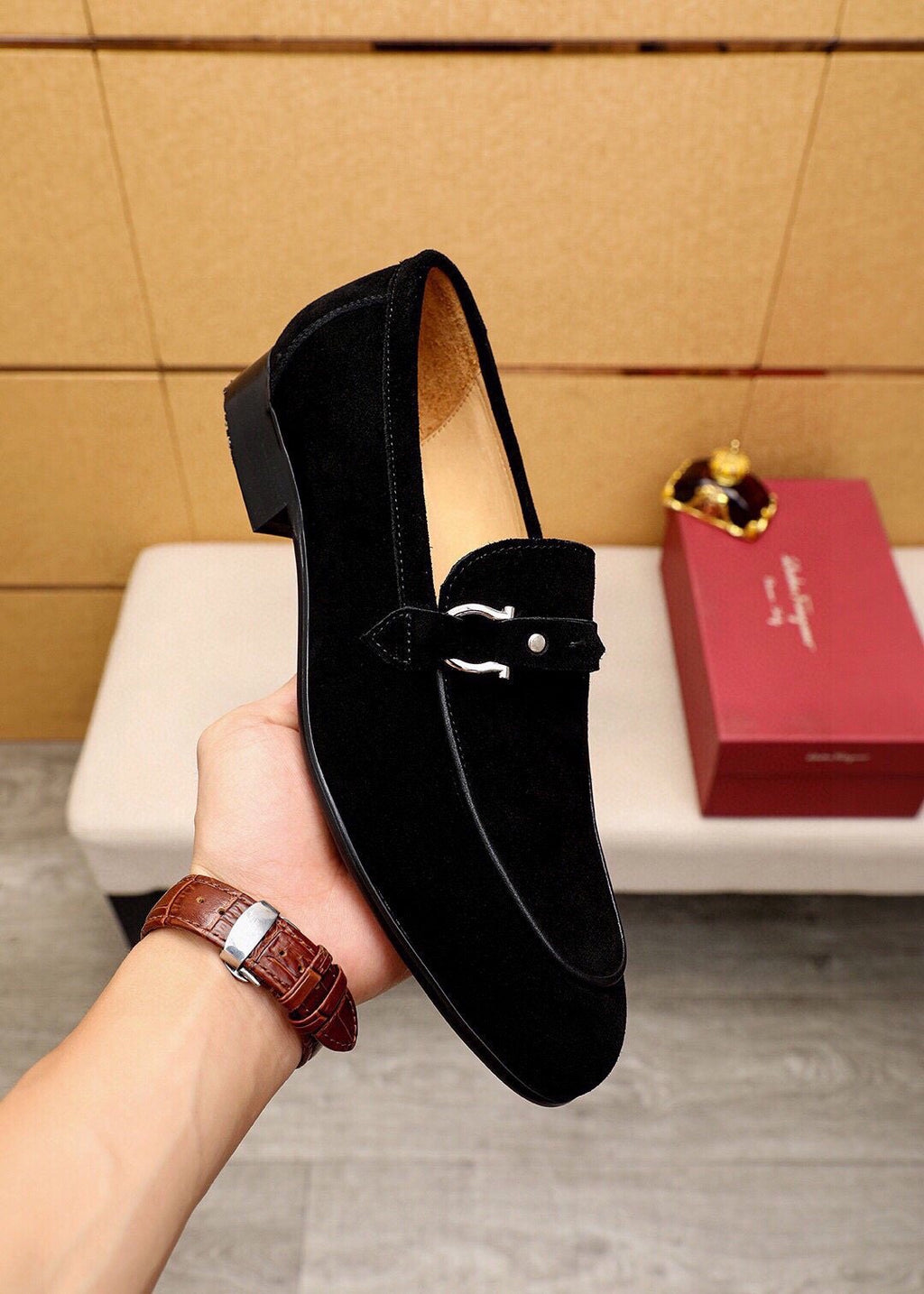 Ferragamo Metal-Accent Loafers