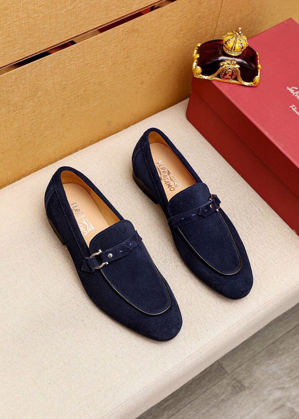 Ferragamo Metal-Accent Loafers