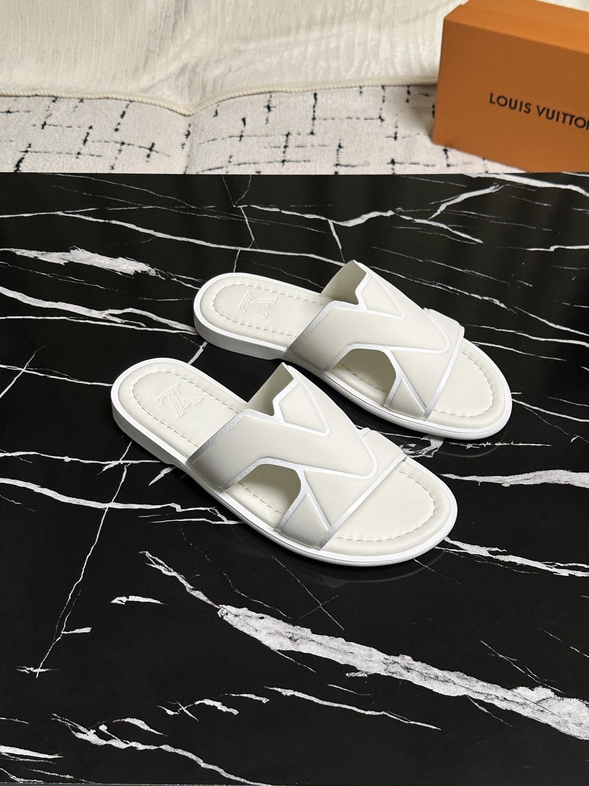 Louis Vuitton Men's V-Detail Slide Sandals