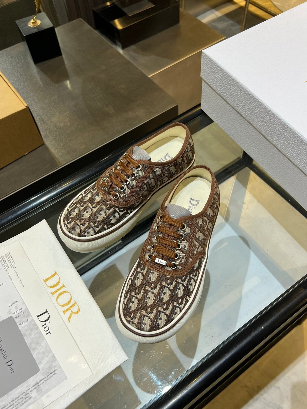 Dior Embroidered Floral Low-Top Sneakers