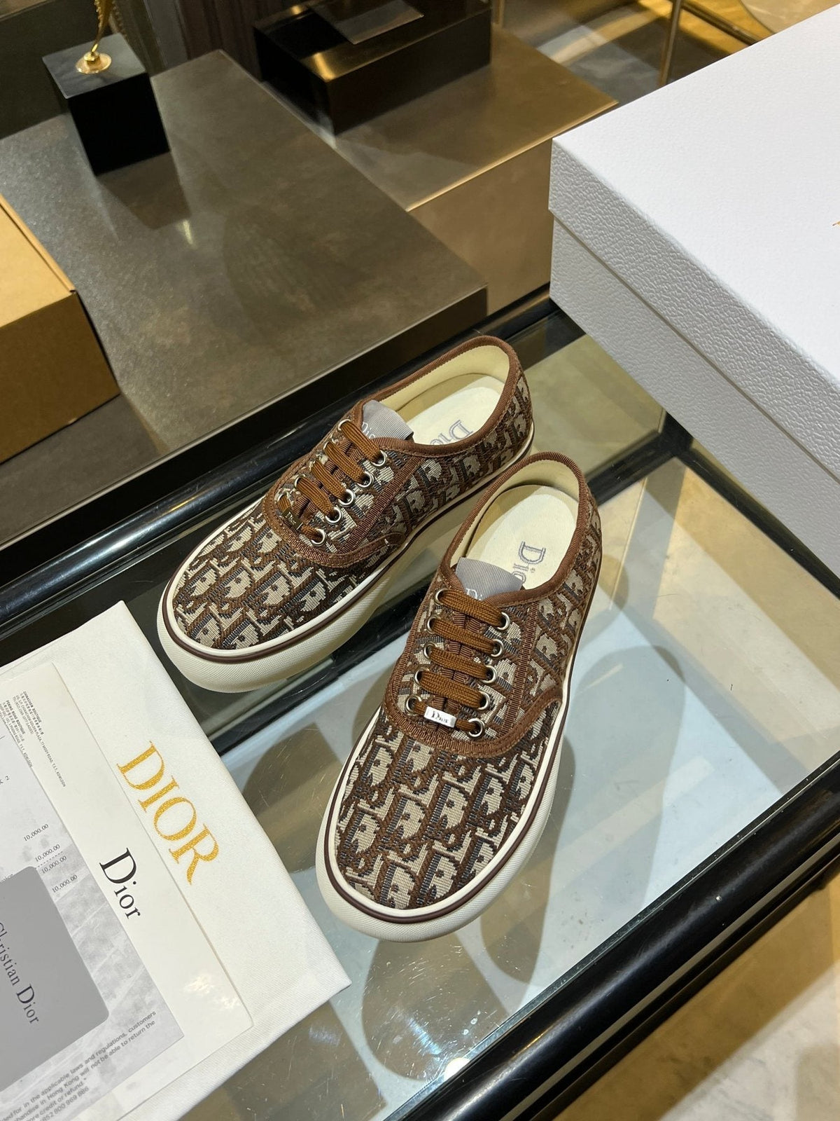 Dior Embroidered Floral Low-Top Sneakers