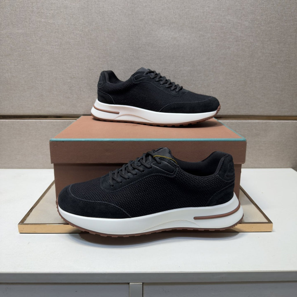 Men's Textured Mesh Casual Sneakers