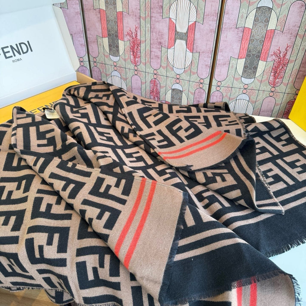 Fendi Geometric Shawl Wrap
