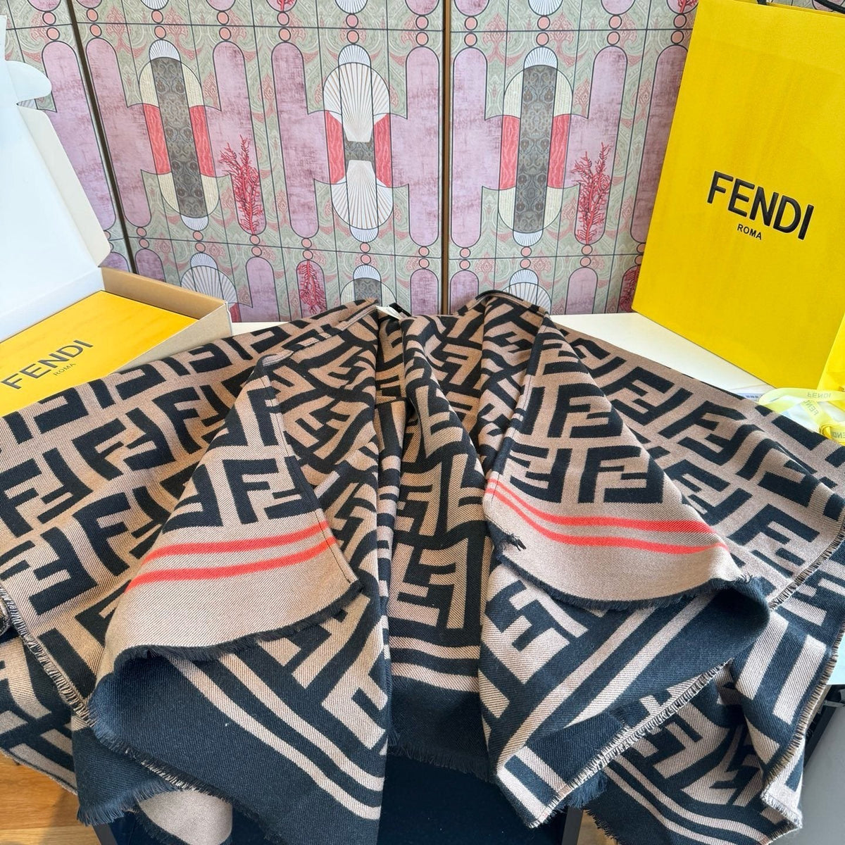 Fendi Geometric Shawl Wrap