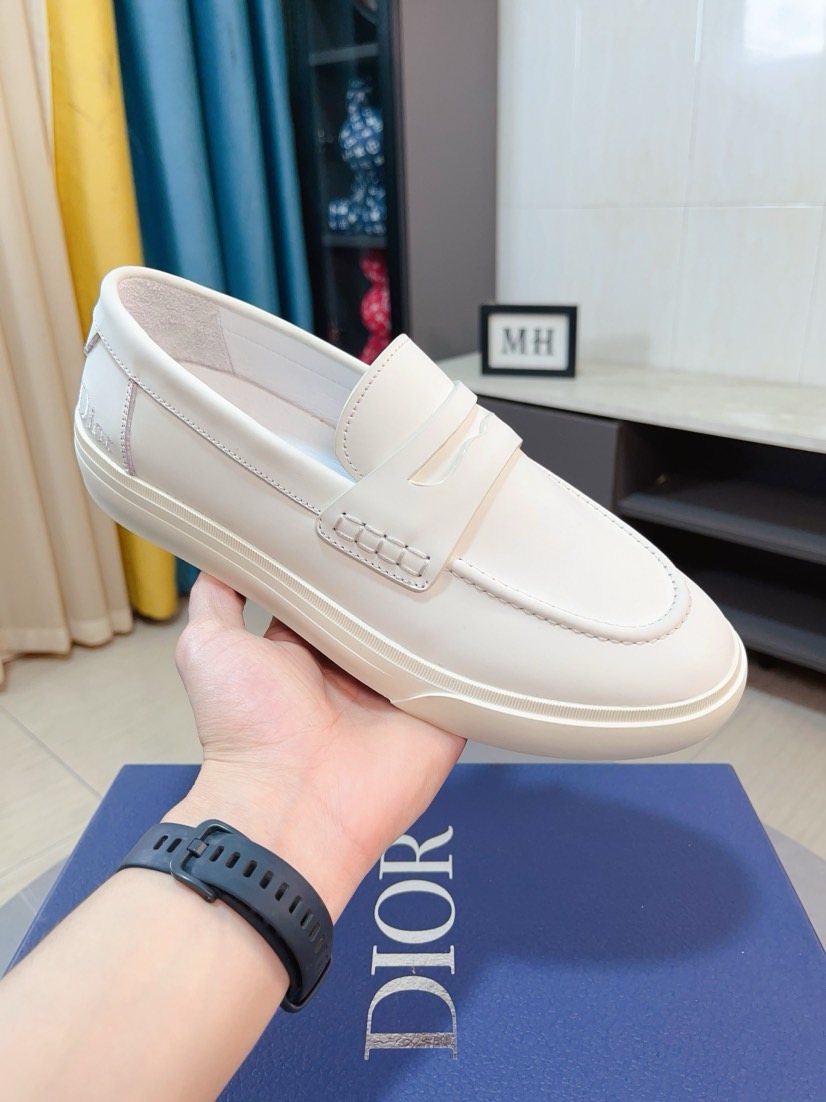 Dior Contrast-Sole Strap Loafers
