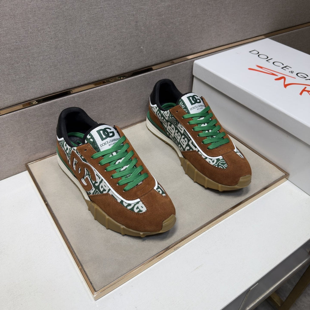 Dolce & Gabbana Patterned Panel Low-Top Sneakers
