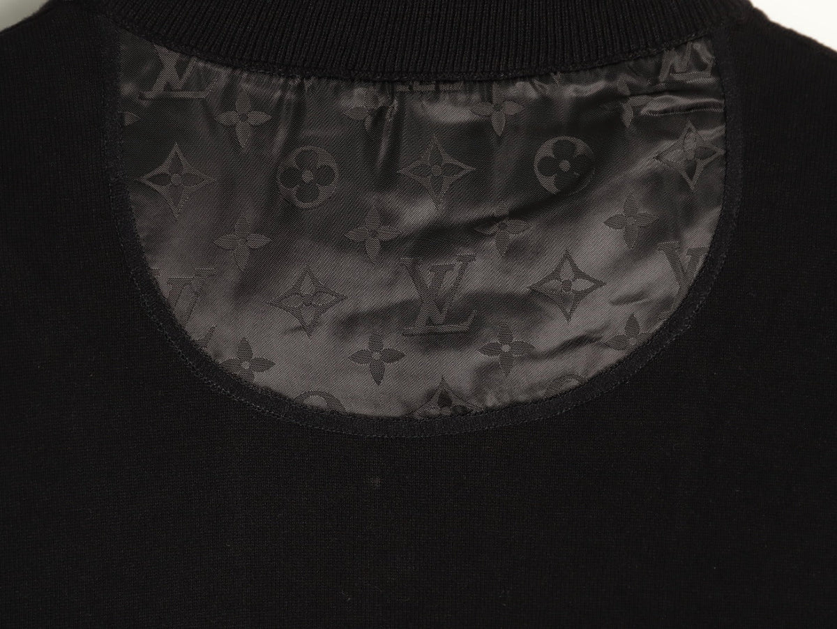 Louis Vuitton Jacquard Panel Short-Sleeve T-Shirt - Black