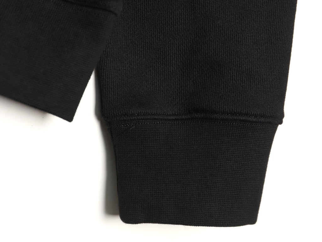 Burberry Oval Equestrian Back-Graphic Zip Hoodie - Black